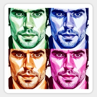 Pop Art Henry Cavill as Argylle action movie 2024 graphic design Sticker